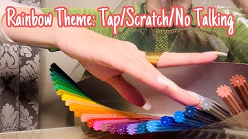 ASMR * RAINBOW 🌈 Color Theme! * Fast Tapping & Scratching * No Talking * ASMRVilla
