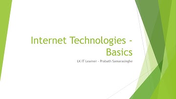 Introduction to Internet Technologies