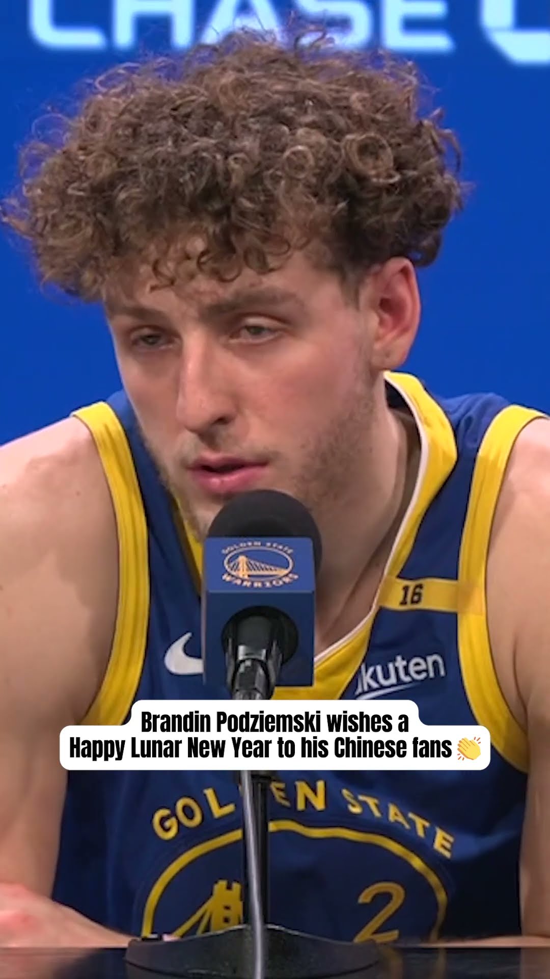 Brandin Podziemski shouts out his fans in China ?