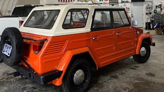 VW THING project is progressing rapidly.  This 1973 type 181 Volkswagen Thing is getting a makeover