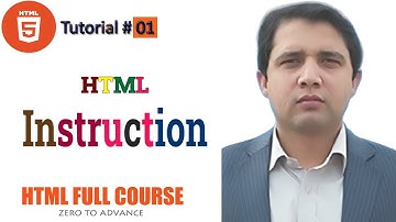 Instruction of HTML 5 part 1 tutorial in Urdu
