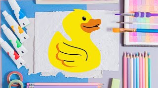 Cute Duck Drawing for kids, step by step Duck Drawing for kids.