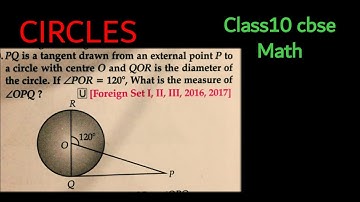 PQ is a tangent drawn from an external point P to a circle with centre O and QOR is the diameter of