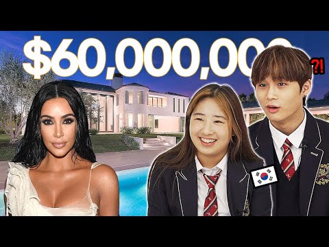 Korean Teens React To American Celebrities House!