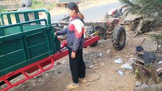 Kubota tractor 4×4 Cambodia tractor  គោយន្តប៉ុងក្រោយ គោយន្តប៉ុងពី ជាងផាច088 953 4241zt rt 140