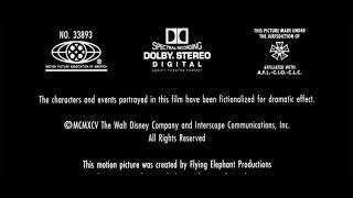 Walt Disney Pictures Operation Dumbo Drop 1995 Closing