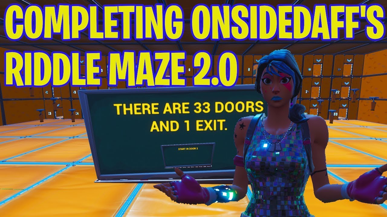 riddle maze v2 0 by mixer onsidedaff w baileybrad - fortnite riddle maze tfue passage