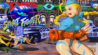 (Old) Cammy White Playthrough - X-Men vs. Street Fighter [ARCADE][HD]