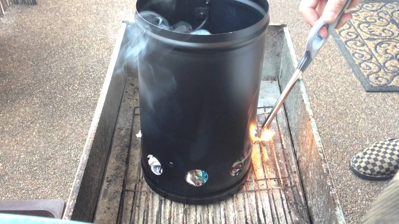 charcoal chimney starter YouTube