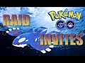 🔴POKEMON GO KYOFRE ABSOL LUCARIO RAID INVITES 🔴