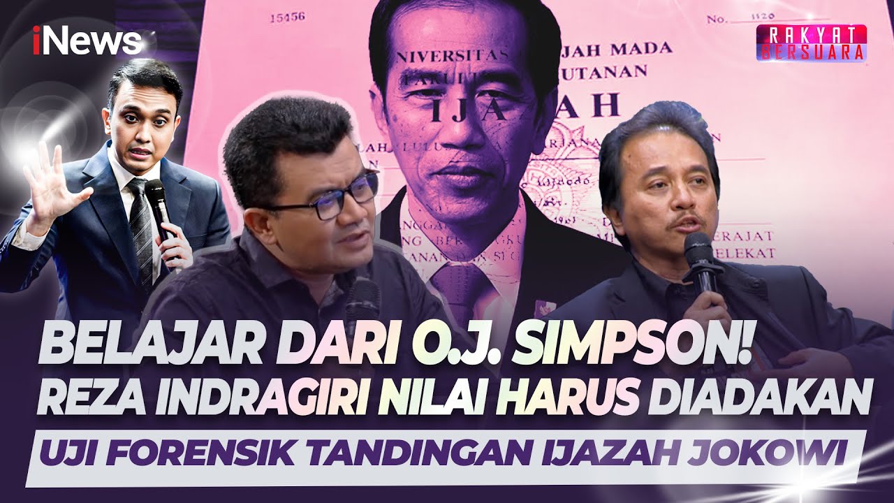 Beri Contoh Kasus O.J. Simpson! Reza Indragiri Nilai Harus Ada Uji Forensik Tandingan Ijazah Jokowi