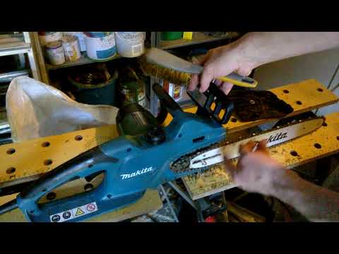 makita uc3541a corded chainsaw simple maintenance tips (tightening the chain)