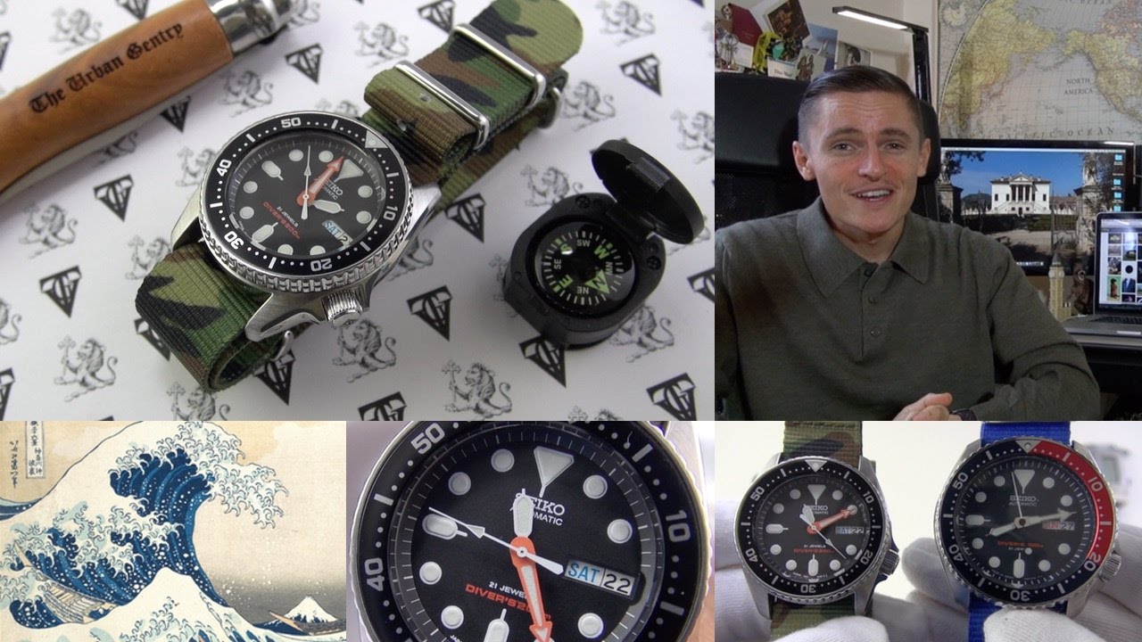 My New Seiko Modded SKX - Review Of The SKX013J & Comparison To The SKX009J  Automatic Dive Watch - YouTube