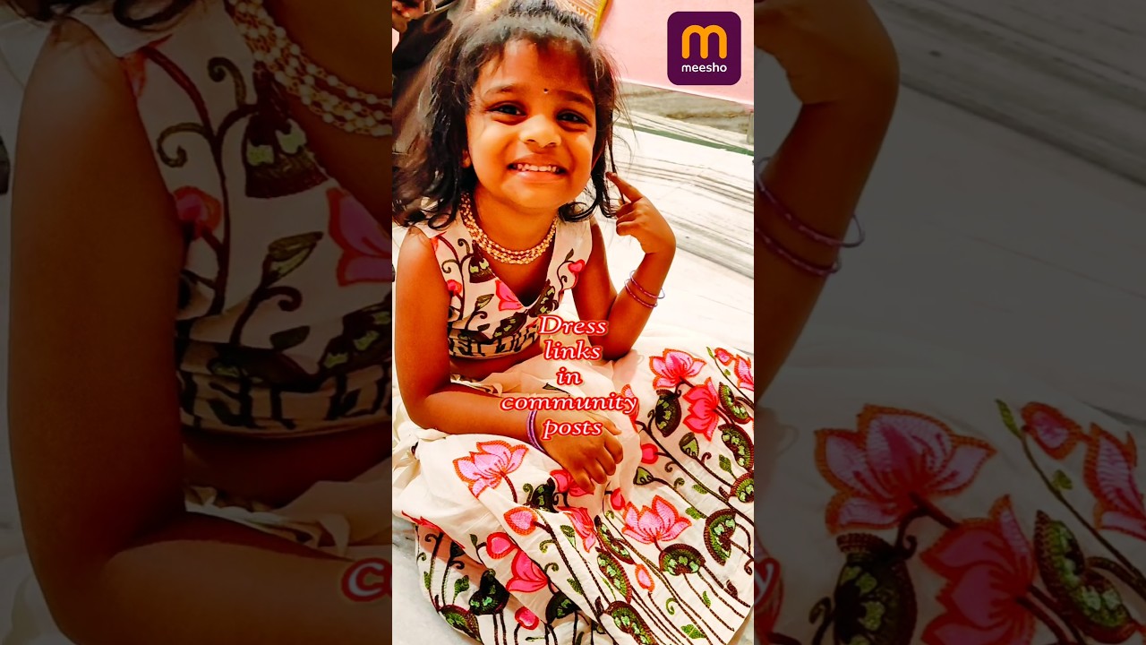 pattu pavada for kids#shortsfeed #youtubeshorts #meesho #sreekaram #sandalle #kidswear #traditional
