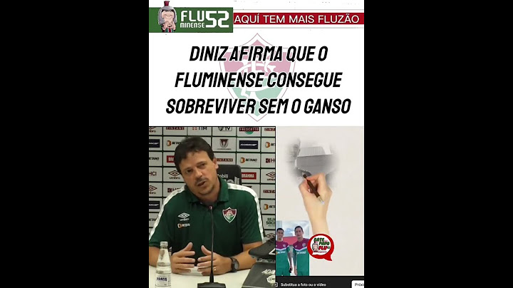 Diniz afirma que o Fluminense consegue sobreviver sem o ganso 🟢⚪️🔴