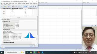 Independent t test using JMP