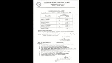 SKMU PG SEM 1 (2024-26) REVISED EXAM ROUTINE 2024 II SKMU DUMKA II JH II #skmu #pg  #jh #shorts