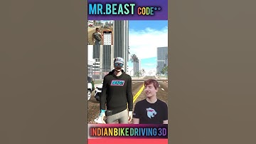 Mr Beast character in Indian Bike Driving 3D Cheat Codes 🤩 new city plugin update #shorts #mrbeast