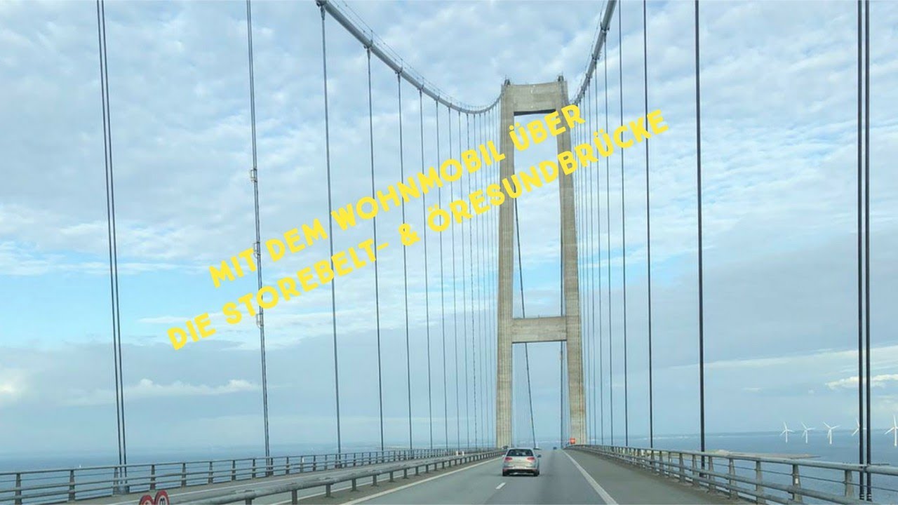 Öresundbrücke und die Storebeltbrücke mit den Mautstationen