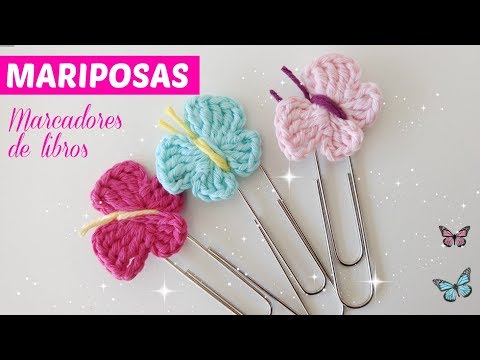 Crochet butterflies for bookmarks