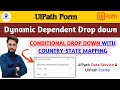Dependent Drop down in UiPath Forms | Country &amp; State Mapping with Data Service #UiPath
