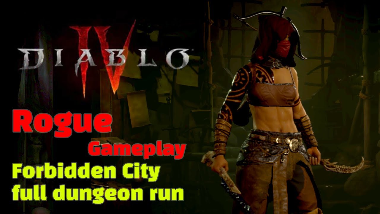 Diablo 4 Rogue Gameplay (Beta) Full dungeon run : Forbidden City - YouTube