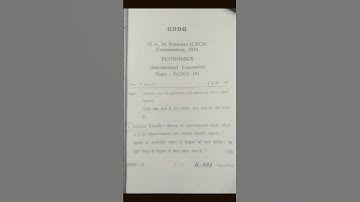 Lucknow University MA economics  semester 1st question paper