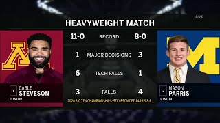 HWT: #1 Gable Steveson (Minnesota) vs. #2 Mason Parris (Michigan) | 2021 B1G Wrestling Championships