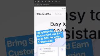 Кадр из ролика «Custom GPT Affiliate Program | Earn Money from customgpt.ai»