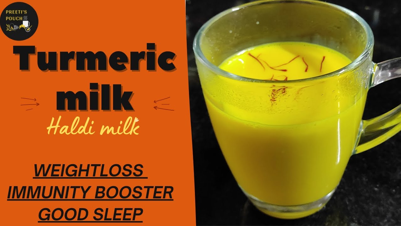 Turmeric milk Golden milk Haldi milkweightloss Immunity booster Preeti's pouch YouTube