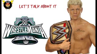 WWE Wrestlemania 40 Lets Talk About It.
A New Ara
#codyrhodes #tripleh #wwe #therock #cmpunk #wrestlemania40 WWE Wrestlemania 40 Lets Talk About It.