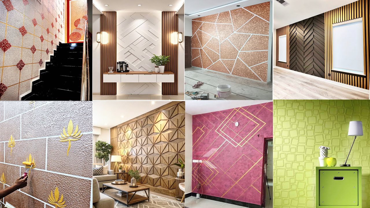 modern wall texture design ideas |wall painting trends |Exterior house paint color ideas|Home Decor