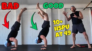 Quick Fix for More Reps. FREESTANDING HANDSTAND PUSH UPS