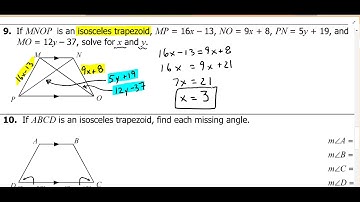 Chapter 5 Section 5.3 - Kite and Trapezoid Properties video #5