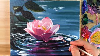 How to Paint Water Lily / Acrylic Painting / Correa Art