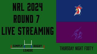 Simply Rugby League NRL Round 7 2024 LIVE Streaming Roosters vs Storm
