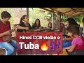 Ukulele, violão e Tuba 🔥🎶 Hinos CCB em Candeias - Rondônia na casa do Irmão Jailson Tubista é o céu!