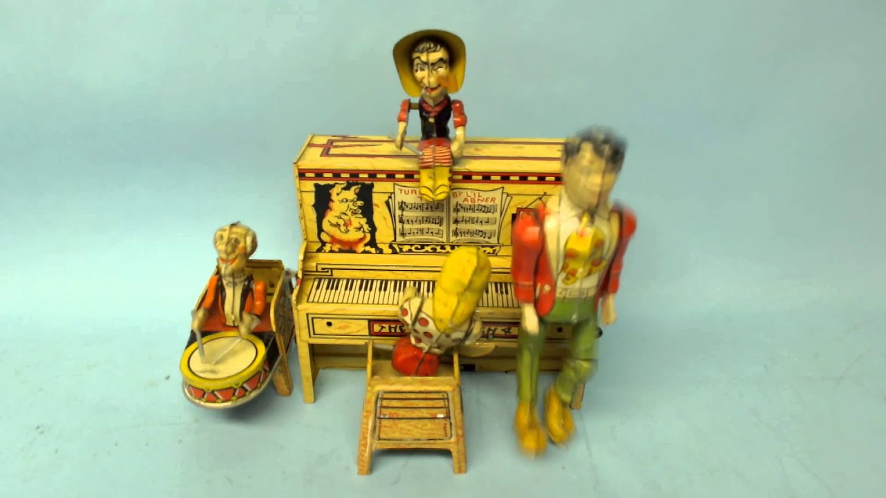 VINTAGE UNIQUE ART LIL ABNER & HIS DOGPATCH BAND TIN WIND UP TOY YouTube