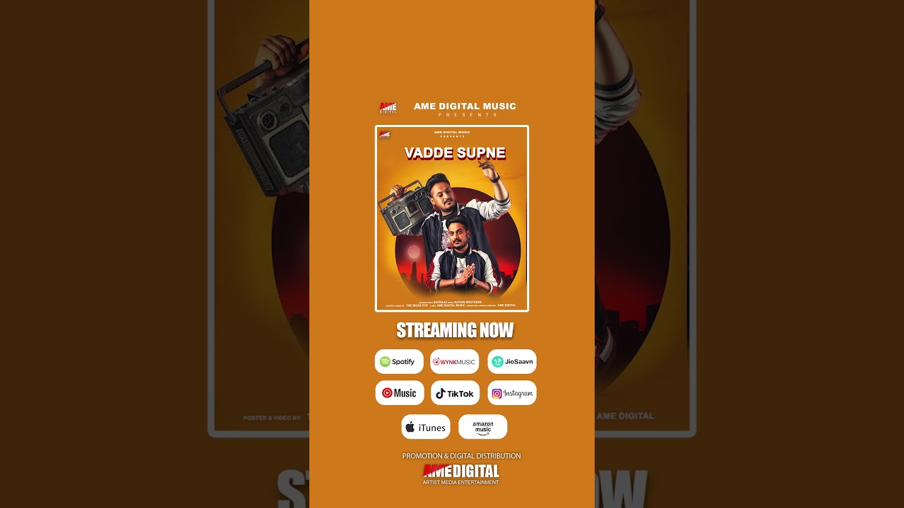 Vadde Supne By Sufraaz Streaming Now | Latest Punjabi Songs 2025 | AME Digital Music