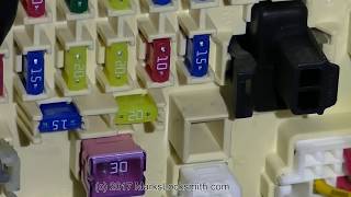 2001 to 2006 Hyundai Elantra Interior Fuse Box Location