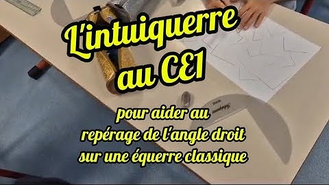 Tracer un angle droit : L