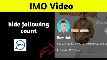 How To Hide Following Count From IMO Profile 2020