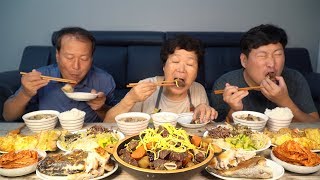 Chuseok, Korean Thanksgiving Day !! [[Braised beef ribs, Beef radish broth]] - Mukbang eating show