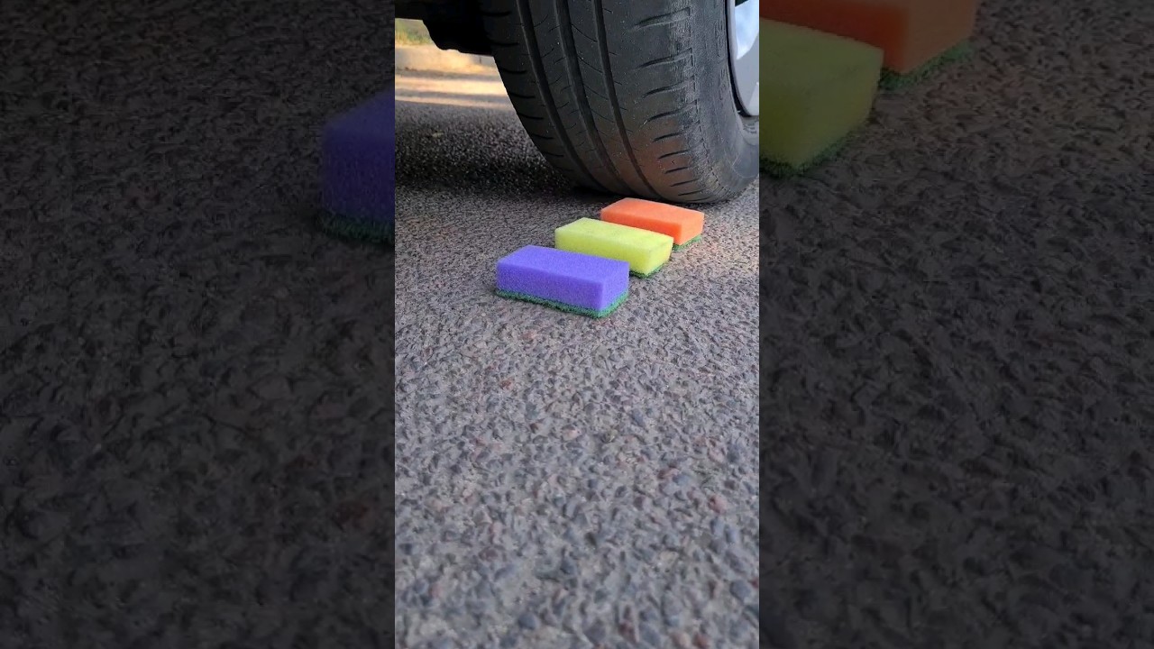 Crushing Car  Sponge 🧽 