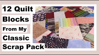 I Turned My Classic Scrap Pack Into (12) 10" Quilt Blocks - Ebay Auction Listed