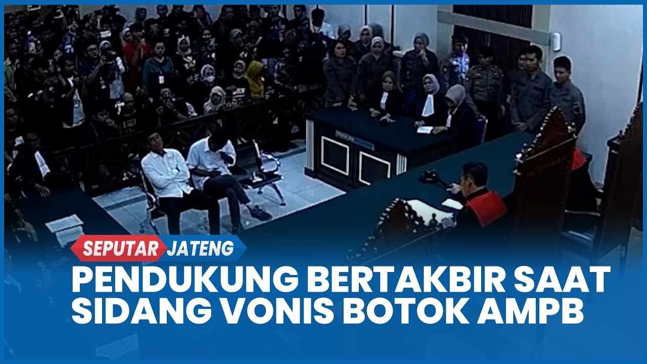 Pendukung Bertakbir, Suasana Sidang Vonis Botok AMPB di PN Pati Dengar Hakim Beri Keringanan