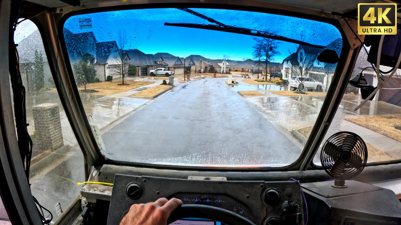 FedEx Driver POV | Rainy Suburban Route (4K 60FPS)