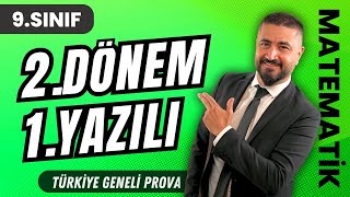 9.Sınıf 2.Dönem 1.Yazılı Soruları 2 | Türkiye Geneli MEB Ortak Sınav Soruları | 9.Sınıf Matematik