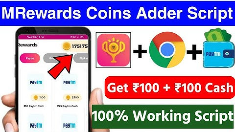 MRewards App Coins Adder Script ! New Earning App Today ! MRewards App Coins Add Trick ! Mrewards