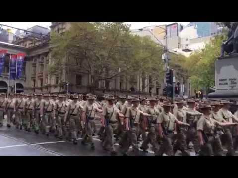 Australian Army Band Anzac Day March Melbourne 2015